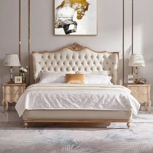 Custom Bed Set with Side Tables & Dressing Table