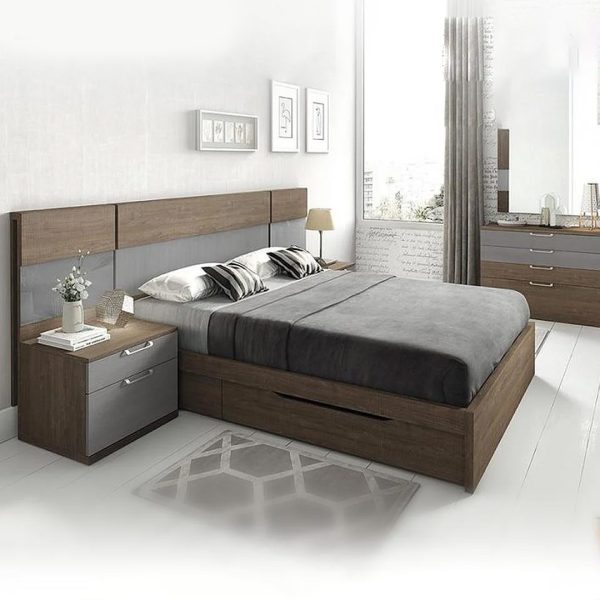 Custom Bed Set with Side Tables & Dressing Table - Image 3