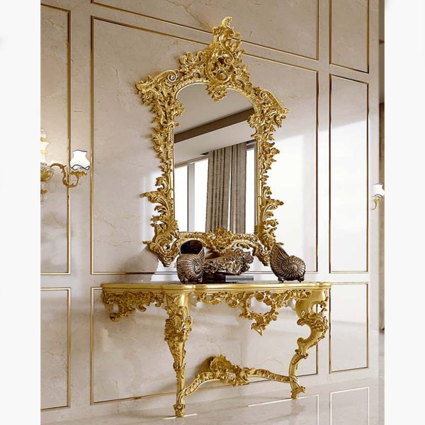 Custom-Made Console Table with Mirror - Image 3